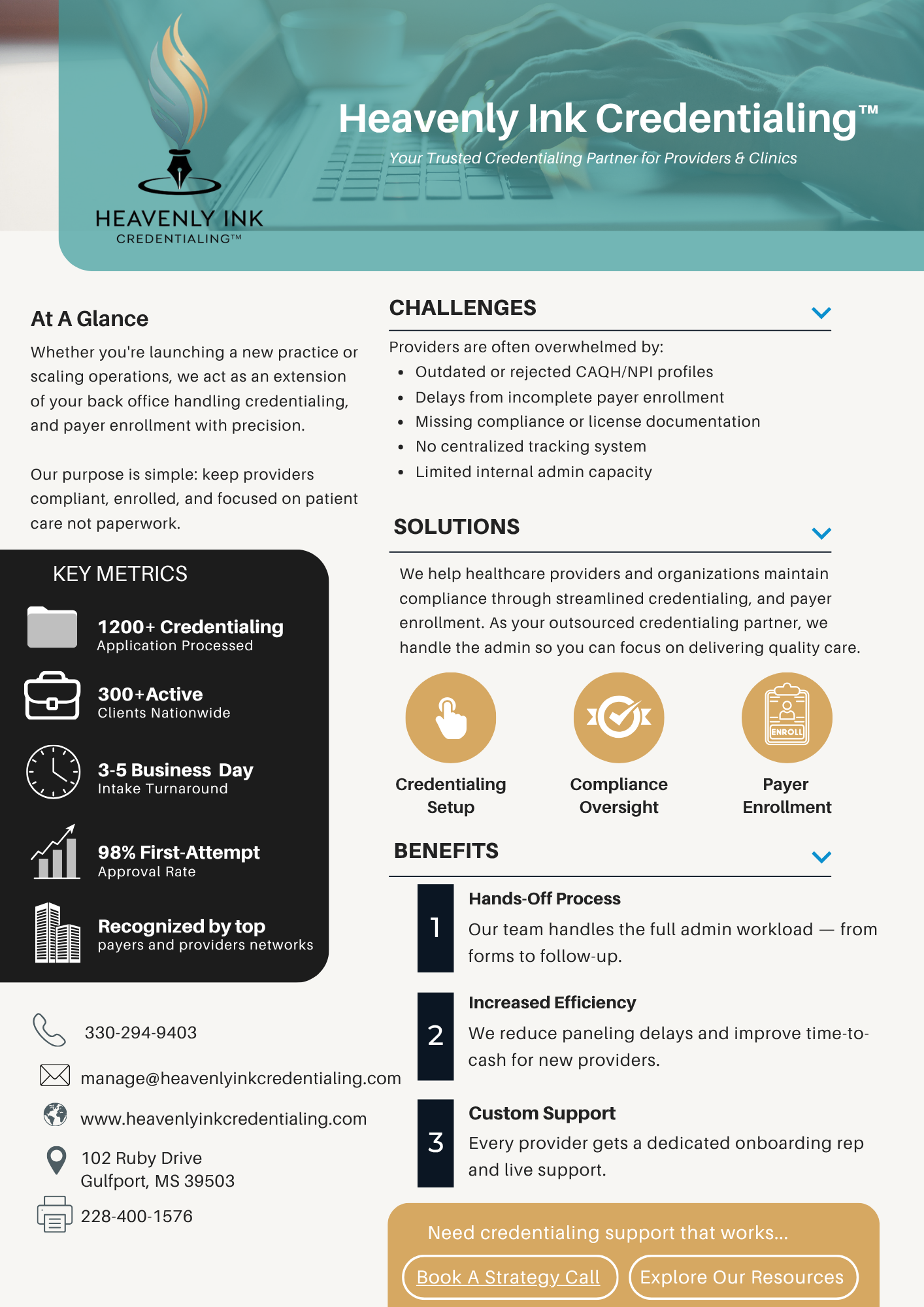 Heavenly Ink Credentialing Brochure